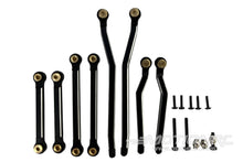 Load image into Gallery viewer, Hobby Plus 1/18 Scale 8 pc. Black Aluminum High Clearance Link Set HBP240349
