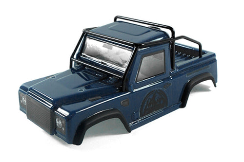 Hobby Plus 1/24 Scale Defender Blue Truck Cab Body with Roll Cage Set HBP240135