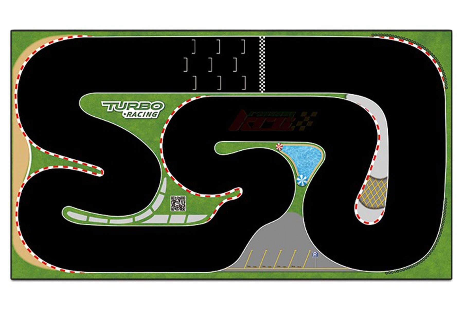 Turbo Racing Rollup Racetrack 90 x 160cm (35.1 x 62.4) [TBR760102] Motion  RC