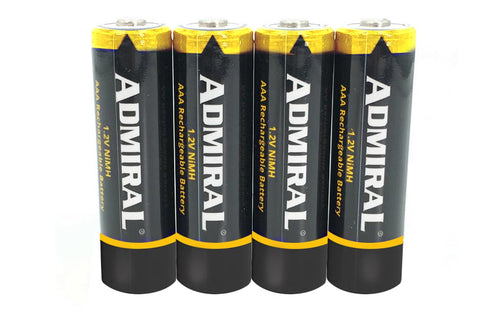 Admiral 750mAh 1.2V NiMH AAA Rechargeable Batteries (4 Pack) ADM6025-005