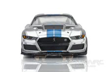 Load image into Gallery viewer, AFX Mega G+ HO Scale 2022 Shelby Mustang GT500KR Silver/Blue Slot Car AFX22099
