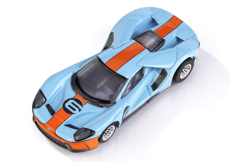 AFX Mega G+ HO Scale Ford GT Heritage #6 Gulf Slot Car AFX22052