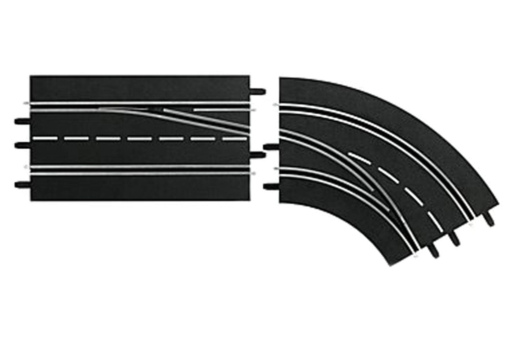 Carrera Lane Change Right Curve Track Out to In for Digital 124 and 132 Tracks CRE20030365