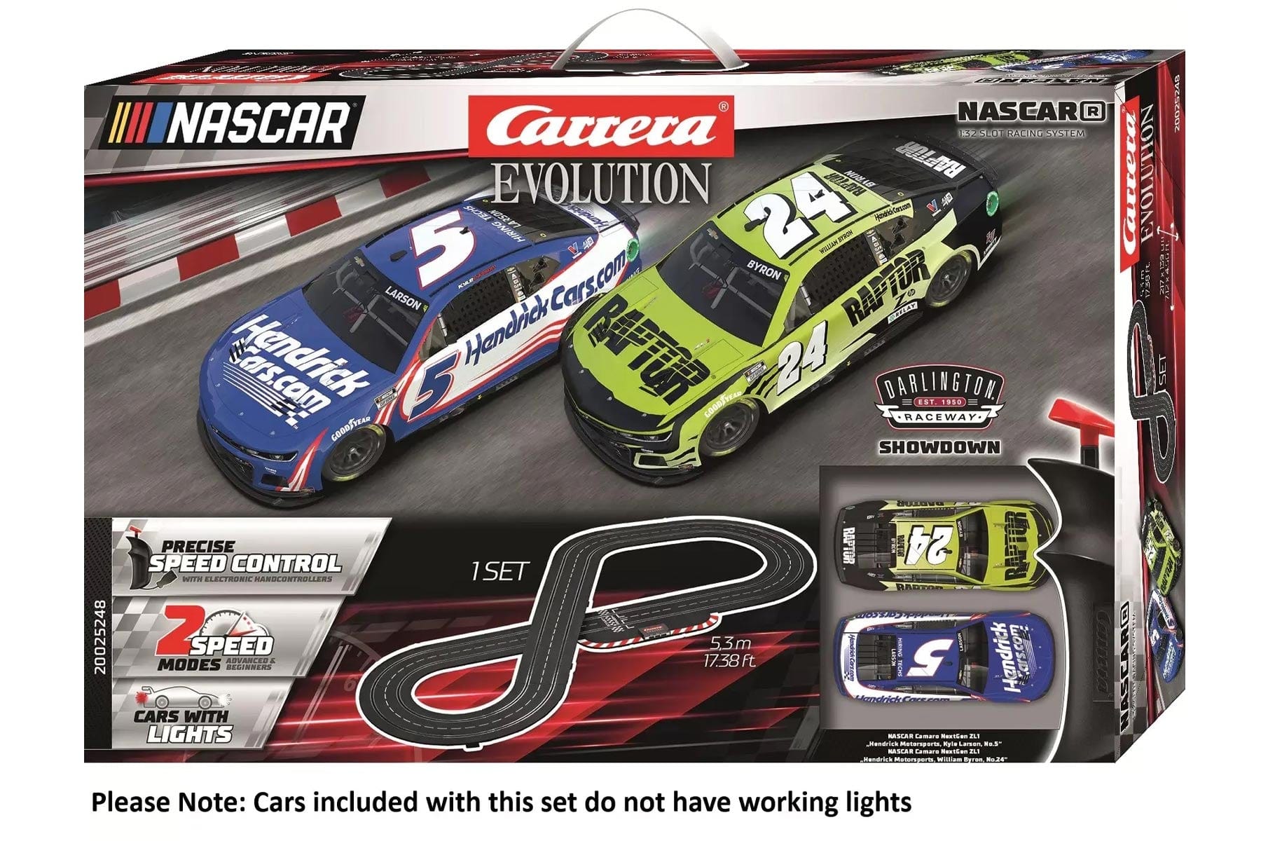 Carrera NASCAR Darlington Showdown 1/32 Scale Evolution Slot Car Set CRE20025248