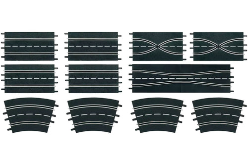 Carrera Track Extension Set (4 Straights, 2 Lane Change Sections, 2 Chicanes, 4 Curves 2/30°) CRE20026956