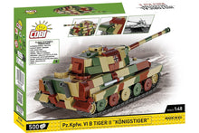 Load image into Gallery viewer, COBI Pz.Kpfw. VI B Tiger II Königstiger Tank 1:48 Scale Building Block Set COBI-2732
