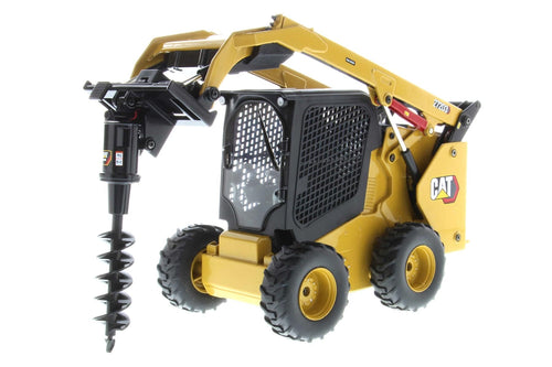 Diecast Masters 1/16 Scale Caterpillar 272D3 Skid Steer Diecast Loader - RTR with Bucket, Auger, Forks, and Broom - (OPEN BOX) DCM28007(OB)