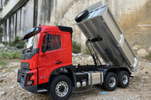 Load image into Gallery viewer, Double Eagle Volvo FMX 1/14 Scale Red Metal Hydraulic 6x6 Dump Truck - RTR EE115-003R
