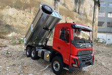 Load image into Gallery viewer, Double Eagle Volvo FMX 1/14 Scale Red Metal Hydraulic 6x6 Dump Truck - RTR EE115-003R
