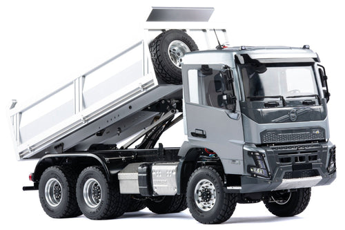 Double Eagle Volvo FMX 1/14 Scale Silver Metal Hydraulic 6x6 Dump Truck - RTR EE115-003S