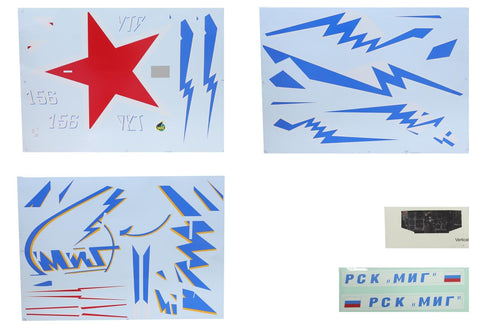 Freewing 80mm MiG-29 Fulcrum Red Star Decal Set FJ3162107