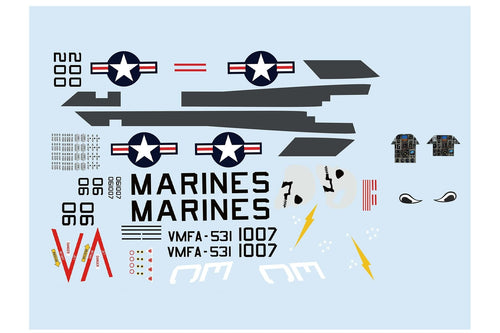 Freewing 90mm EDF F-4 Phantom II Decal Sheet - Ghost Grey FJ3121207