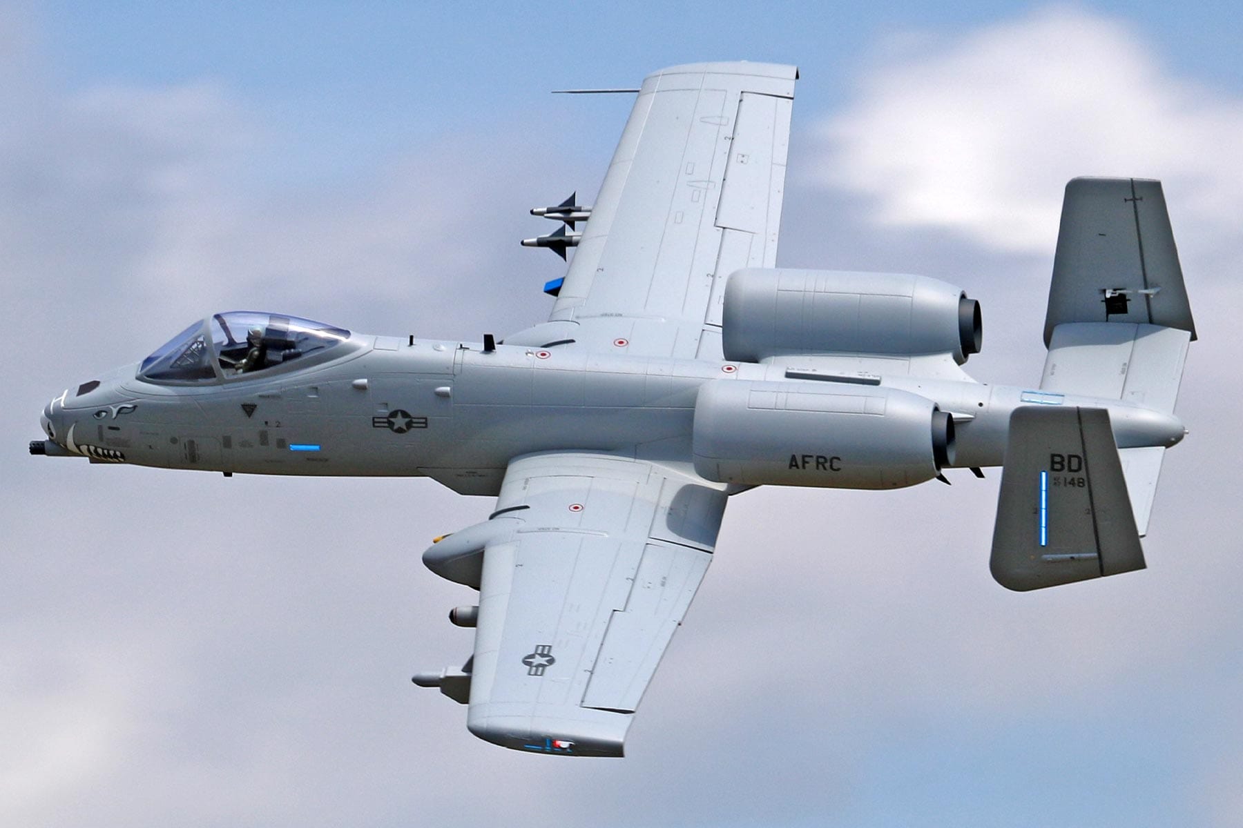 Freewing A-10 Thunderbolt II Super Scale Twin 80mm EDF Jet V2 Inrunner with Gyro - PNP FJ31113PG