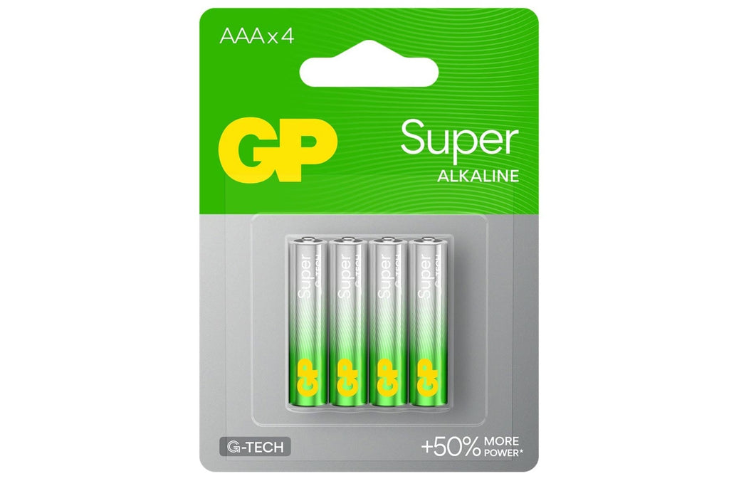 GP Super Alkaline 1.5V AAA Batteries (4 pack) GPPCA24AS529