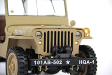 Load image into Gallery viewer, Heng Guan US Military Tan 1/14 Scale Jeep - RTR HGN-HG458TAN
