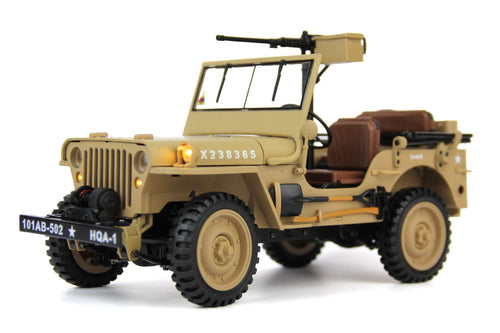 Heng Guan US Military Tan 1/14 Scale Jeep - RTR HGN-HG458TAN