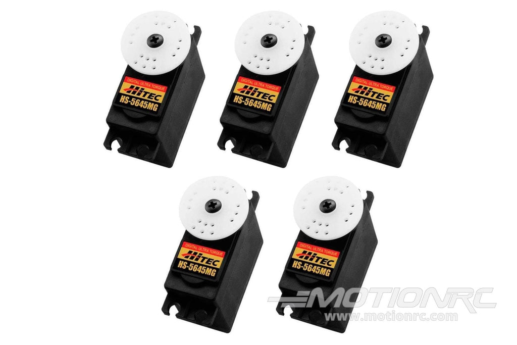 Hitec HS-5645MG Digital High Torque Ball Bearing Metal Gear Standard Servo Multi-Pack (5 Servos) HRC6005-032