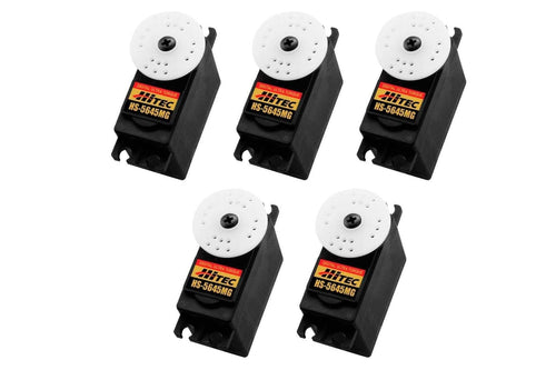 Hitec HS-5645MG Digital High Torque Ball Bearing Metal Gear Standard Servo Multi-Pack (5 Servos) HRC6005-032