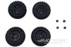 Hobby Plus 1/18 Scale Black Deep Star 1.2" Beadlock Wheel/Mudder XL Tire Set HBP240506