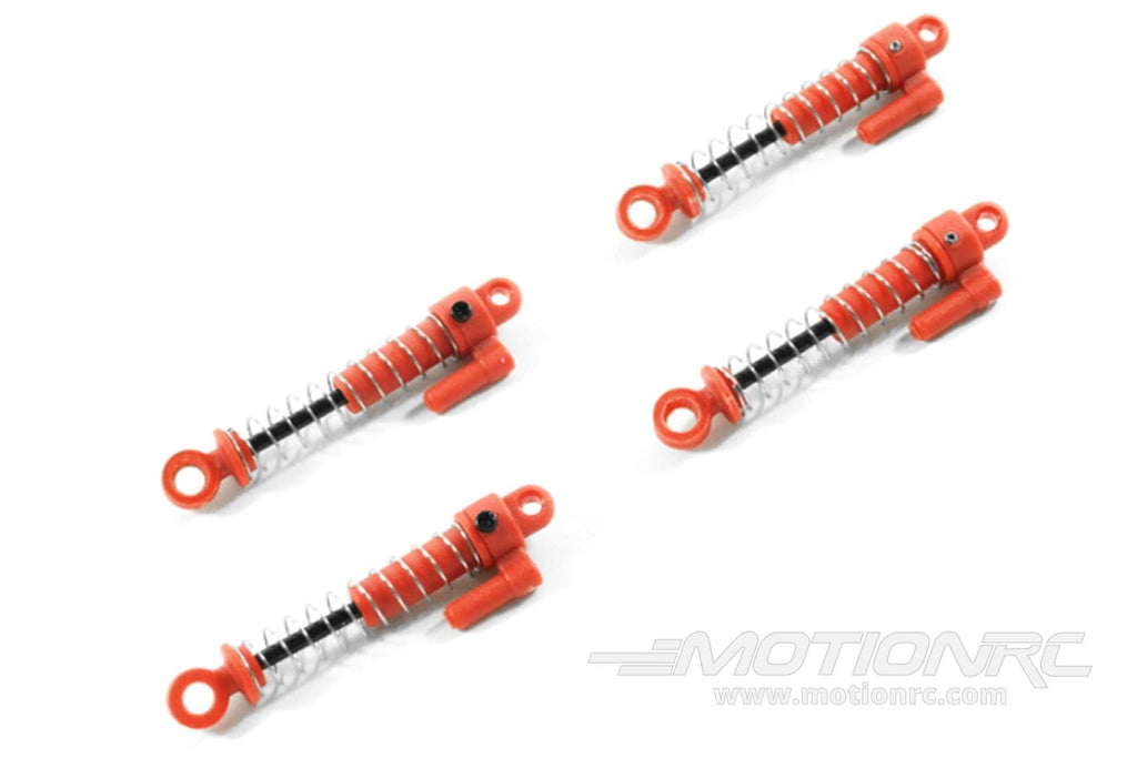 Hobby Plus 1/24 and 1/18 Scale Complete Red Plastic Shock Set (4) HBP240012