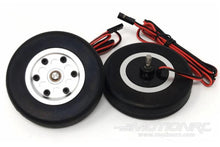 Load image into Gallery viewer, JP Hobby Electric Brakes with 75mm (2.95&quot;) x 14mm Rubber Wheels for 4mm Axles JPH6001-105

