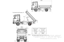 Load image into Gallery viewer, Kabolite K3362 1/14 Scale Grey 4x4 Hydraulic Dump Truck - RTR KBLK3362G
