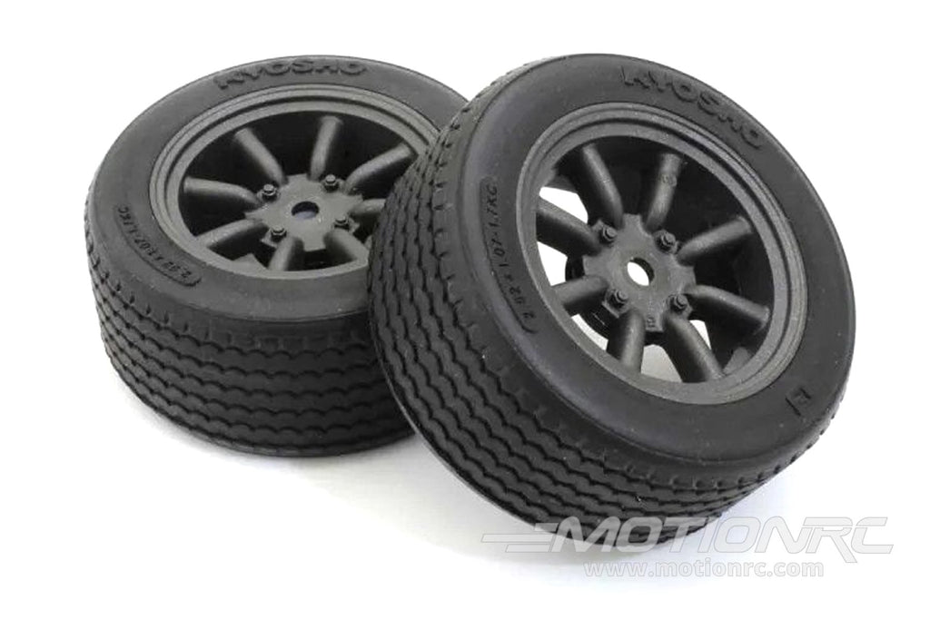 Kyosho Glued TC Tire FZ02 8-Spoke Watanabe Wheel (2) KYOFATH706BKM