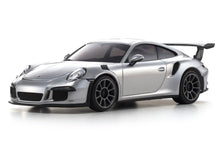 Load image into Gallery viewer, Kyosho Mini-Z Metallic Silver Porsche 911 GT3 RS MR-04 1/27 Scale RWD Car - RTR KYO32358S
