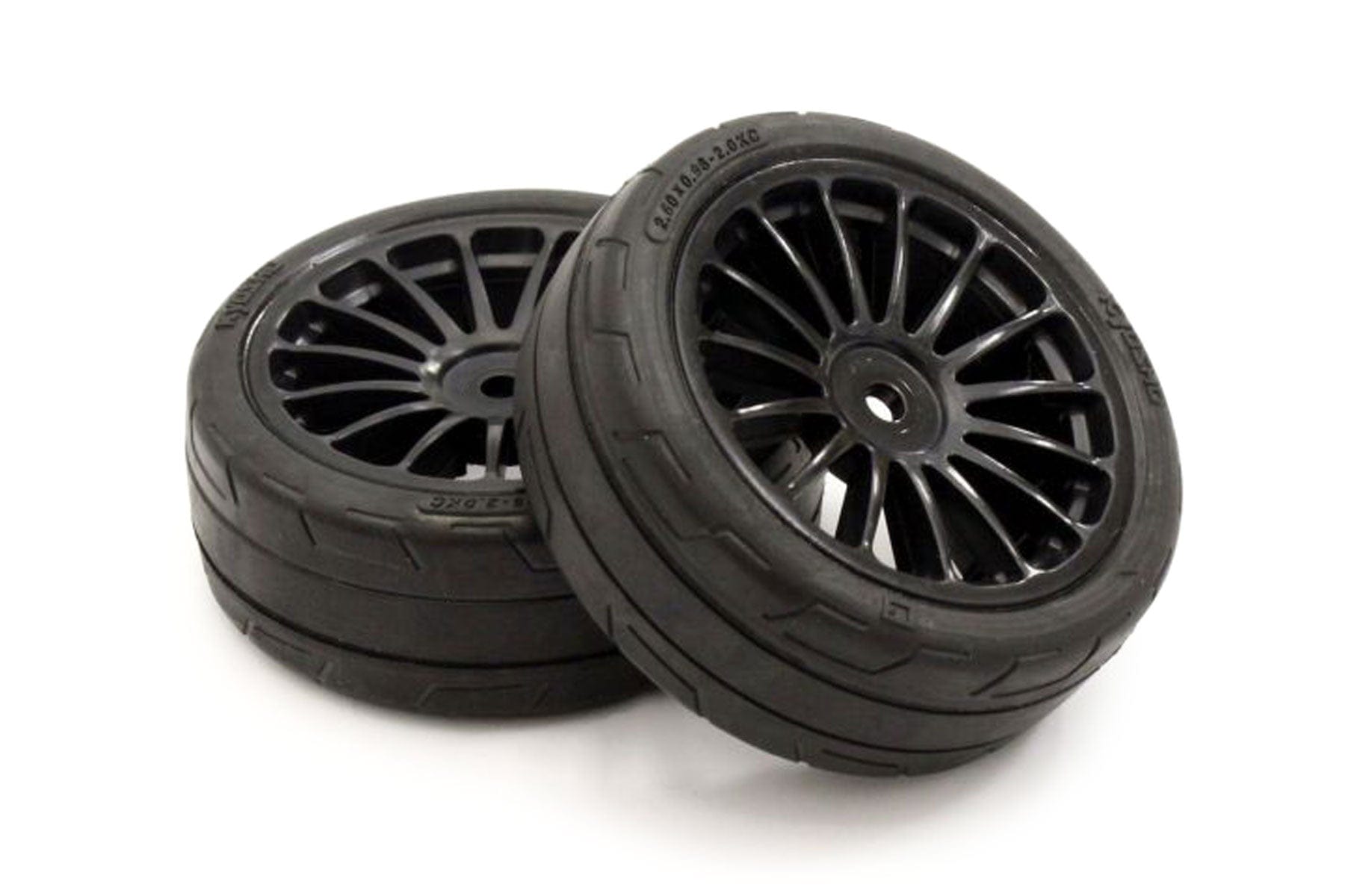 Kyosho Premounted Tire FZ02 15-Spoke - Black (2) KYOFATH702BKM