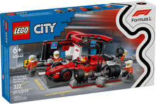 Load image into Gallery viewer, LEGO City F1® Pit Stop &amp; Pit Crew with Ferrari Car 60443
