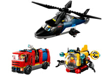 Load image into Gallery viewer, LEGO City Helicopter, Fire Truck &amp; Submarine Remix 60462
