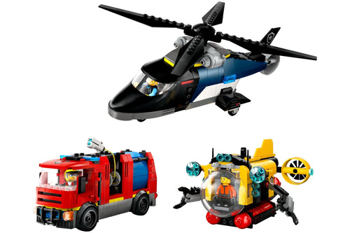 LEGO City Helicopter, Fire Truck & Submarine Remix 60462