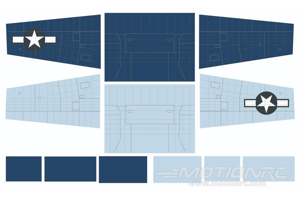 Nexa 1535mm F6F Hellcat Covering Set - Wing NXA1010-109