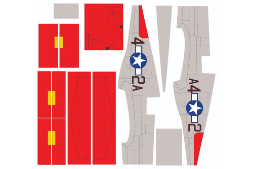 Nexa 1540mm P-51B Tuskegee Airmen Covering Set (Fuelage and Tail) NXA1058-107