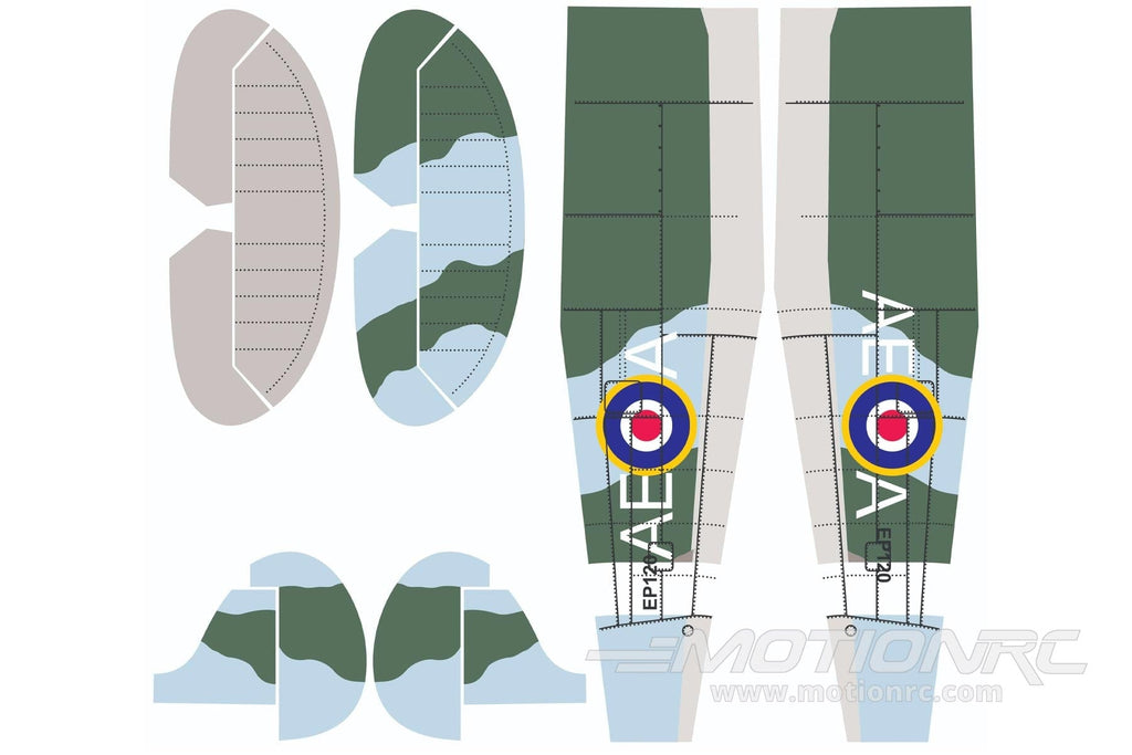 Nexa 1540mm Spitfire Mk.IX Covering Set - Fuselage and Tail NXA1008-108