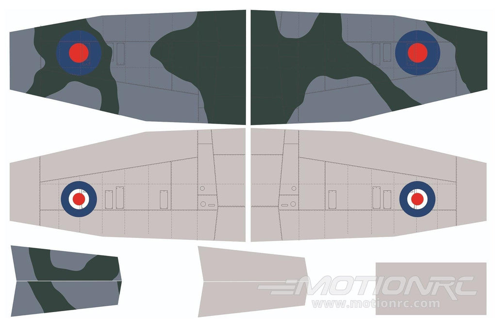 Nexa 1540mm Spitfire Mk.IX Covering Set - Wing NXA1008-109