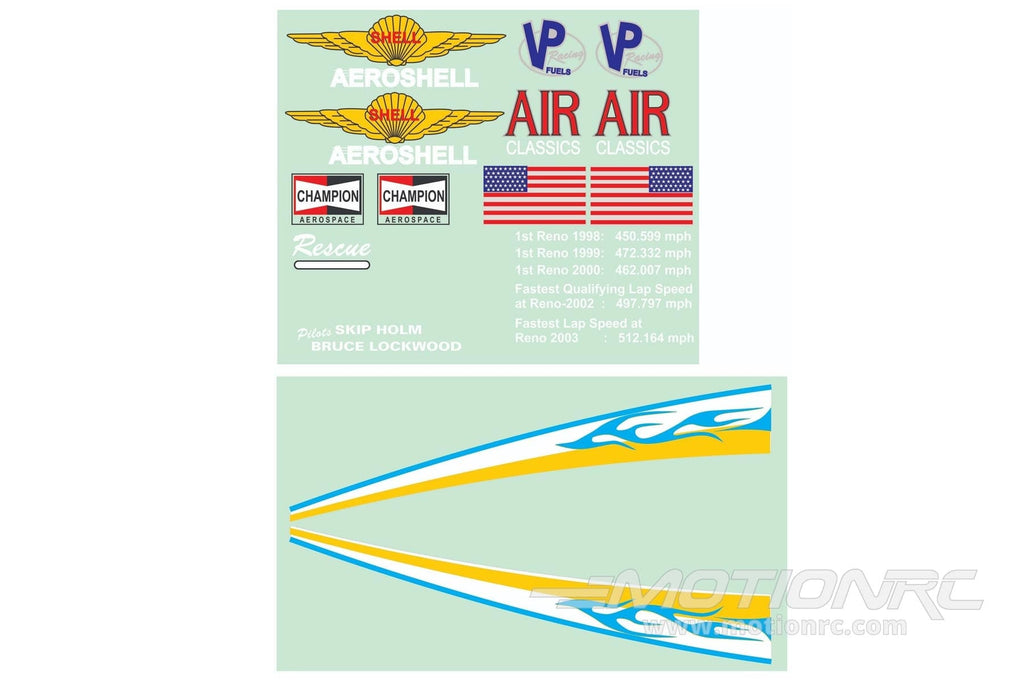 Nexa 1580mm P-51 Mustang Dago Red Decal Set NXA1031-205