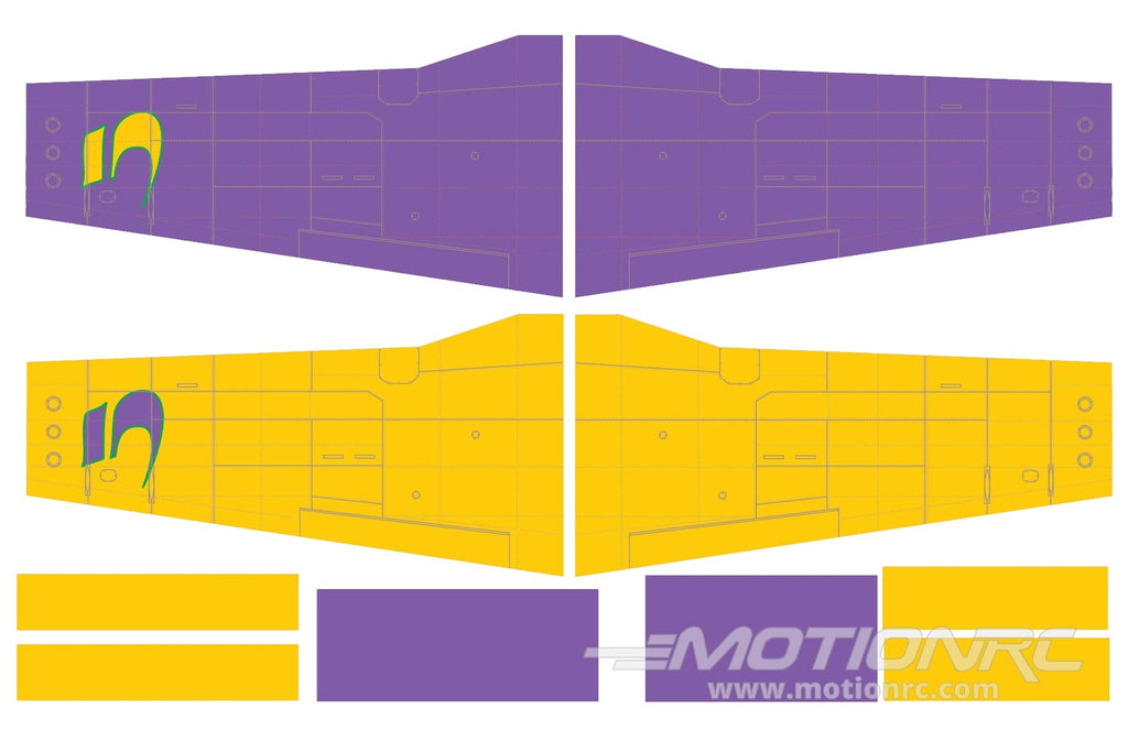 Nexa 1580mm P-51 Mustang Voodoo Covering Set (Wing) NXA1031-108