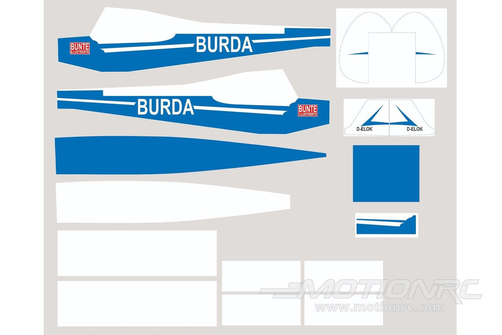 Nexa 1620mm Piper PA-18 Super Cub Burda Covering Set (Fuselage & Tail) NXA1015-108