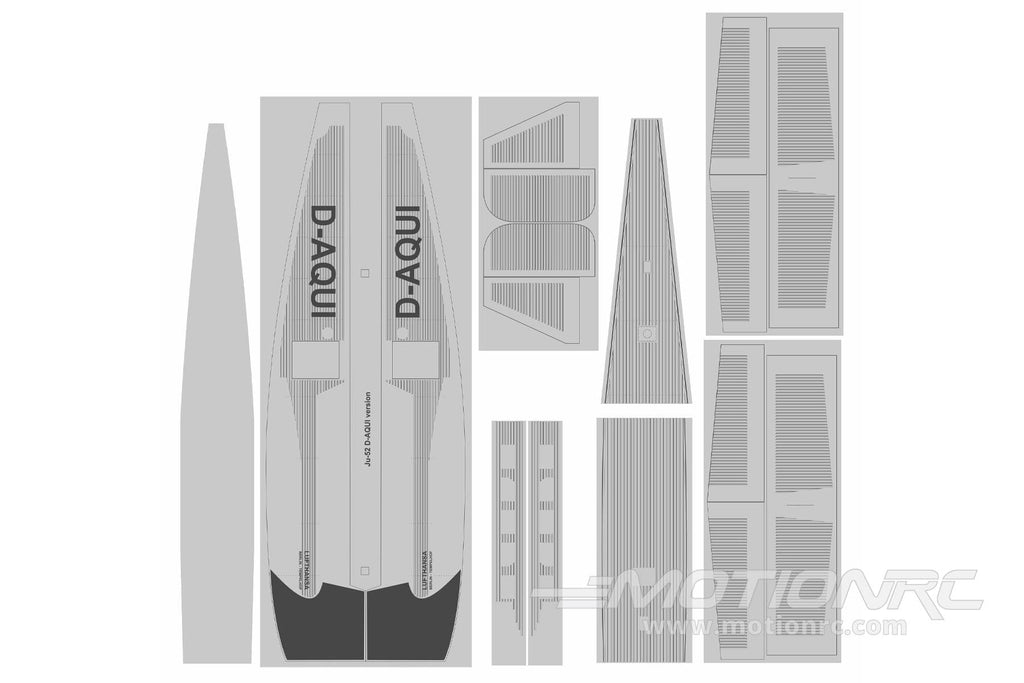 Nexa 1630mm Junker JU-52 Covering Set (Fuselage & Tail) NXA1022-108