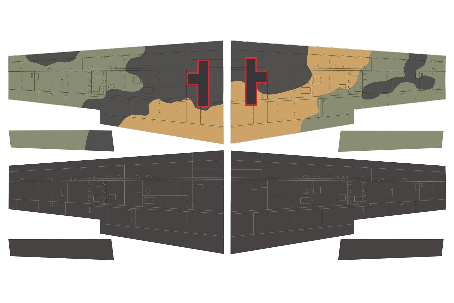 Nexa 1730mm A-26 Invader Camo Covering Set - Wing NXA1021-109