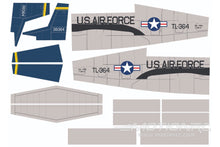 Load image into Gallery viewer, Nexa 1770mm T-28 Trojan Silver Covering Set (Fuselage and Tail) NXA1056-207
