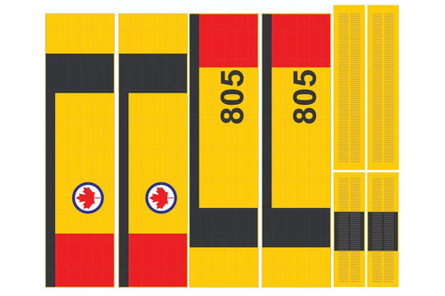 Nexa 1870mm DHC-6 Twin Otter Canadian Yellow Covering Set (Wing) NXA1004-110