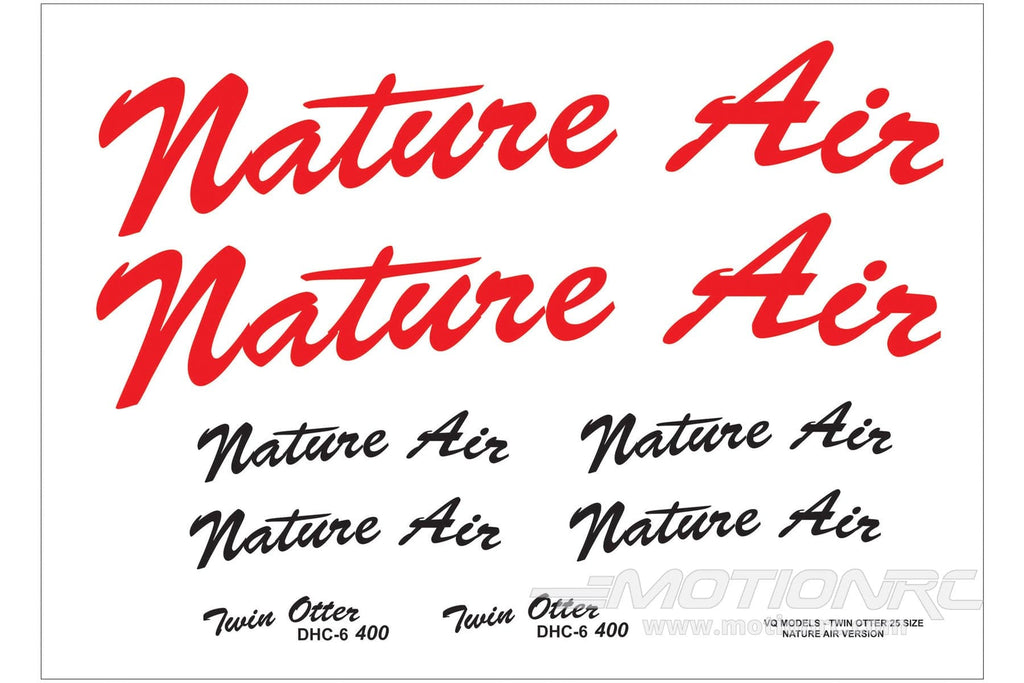 Nexa 1870mm DHC-6 Twin Otter Nature Air Decal Set NXA1004-206