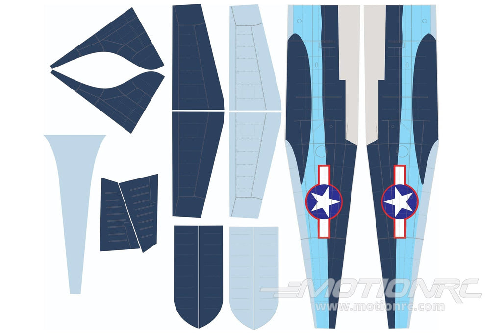 Nexa 2060mm SBD-5 Dauntless Covering Set - Fuselage and Tail NXA1011-110