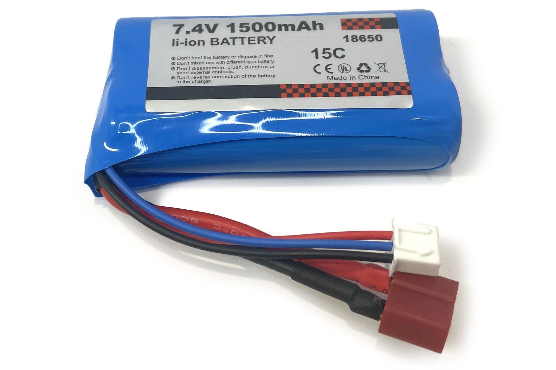 Primus 1500mAh 2S 7.4v Li-ion Battery with T Connector PRM6024-002