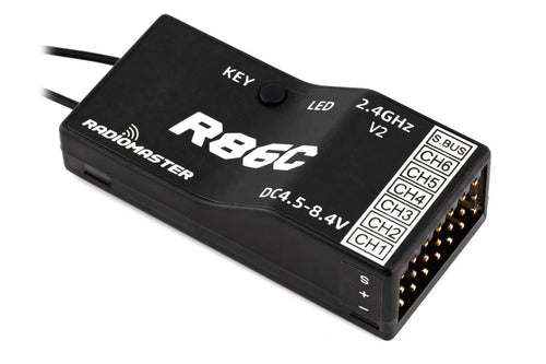 RadioMaster R86C V2 6-Channel D8/D16/S-FHSS Compatible PWM Receiver HP0157-RX-R86C-V2