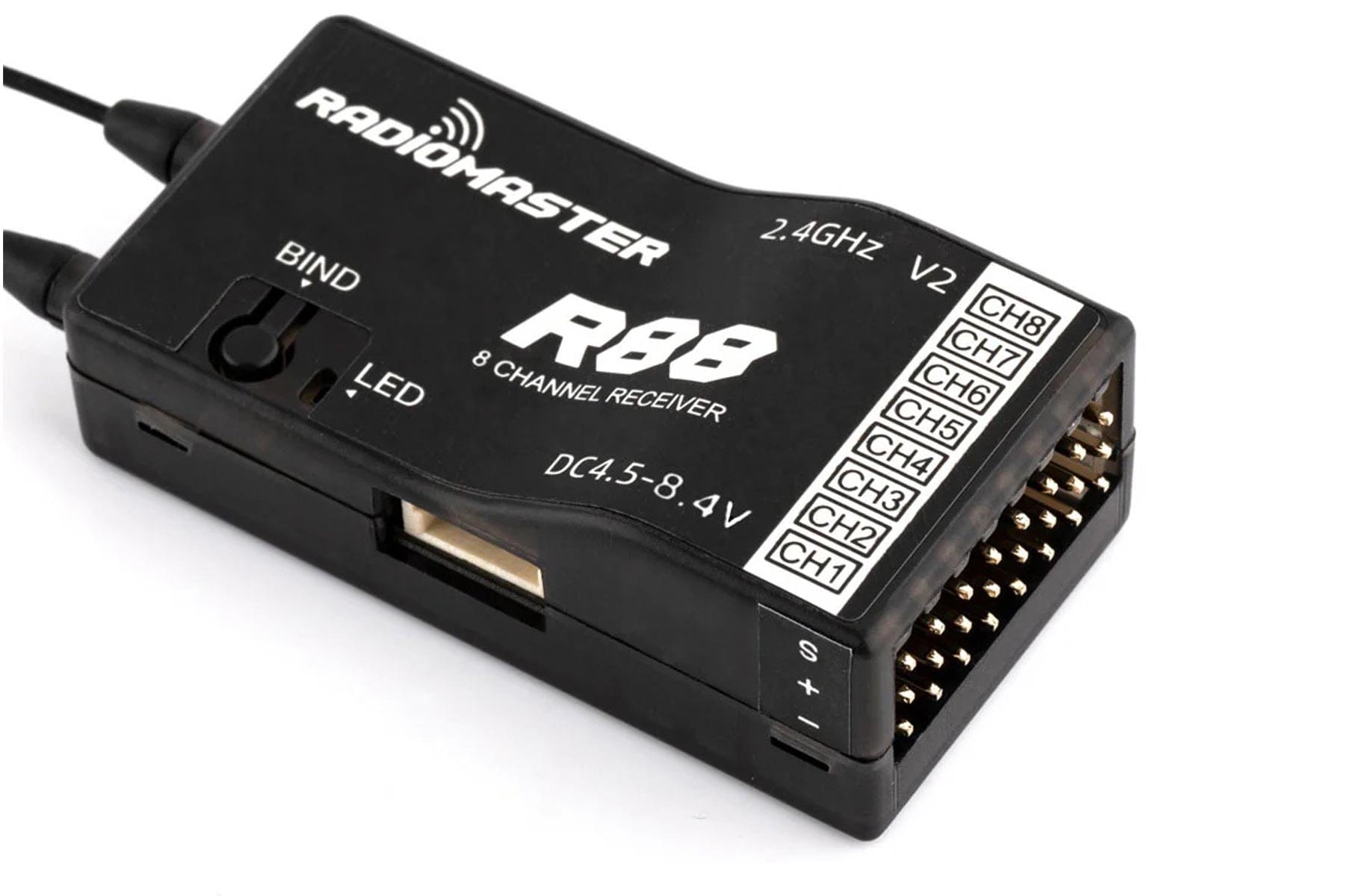RadioMaster R88 V2 8-Channel D8/D16/S-FHSS Compatible PWM Receiver HP0157-RX-R88-V2
