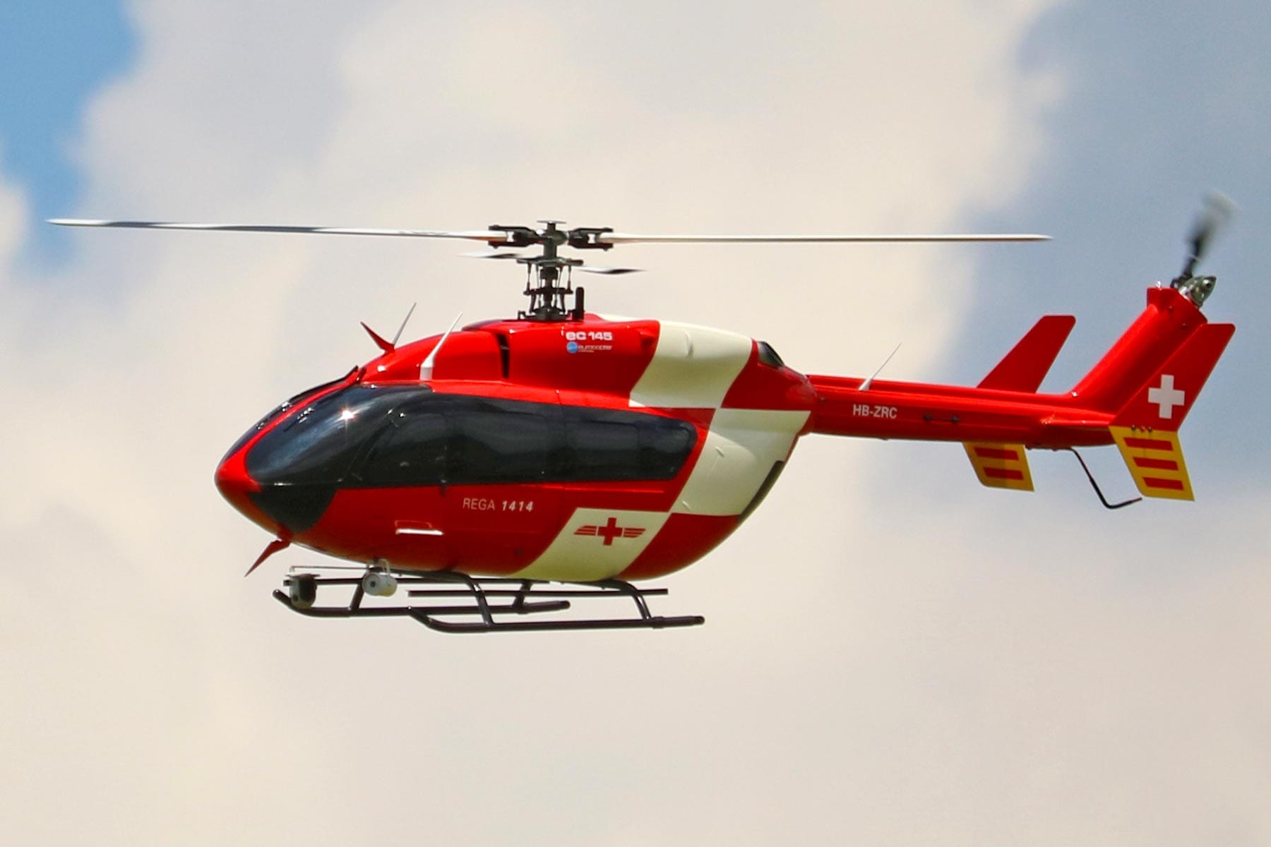 Roban EC-145 Swiss Medic Red/White 600 Size Helicopter Scale Conversion - KIT RBN-KF145RW-6