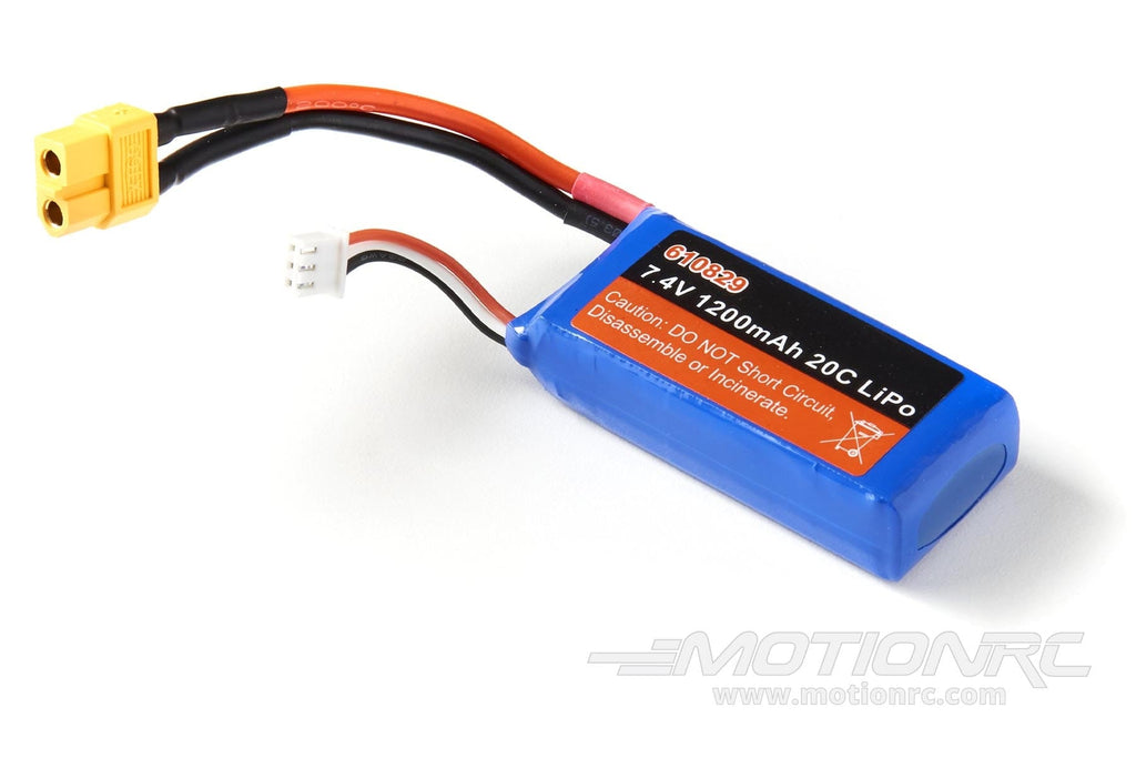 Skynetic 1200mAh 2S 7.4V 20C LiPo Battery with JST Connector SKY1045-119
